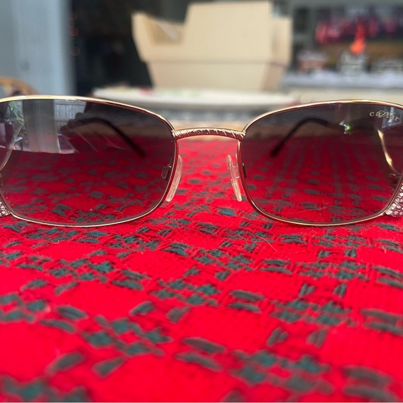 Caviar Champagne Series 6127 Gold Bow Women's Sunglasses - Picture 2 of 12